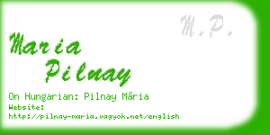 maria pilnay business card